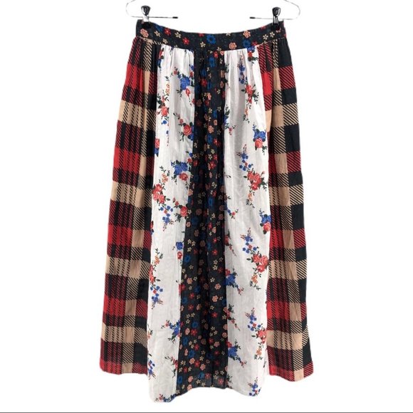 Anthropologie Red & White Layered Maxi Skirt | New With Tags - Picture 3 of 11